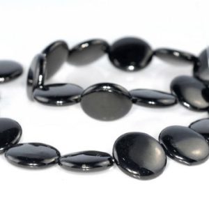 Shop Jet Beads! 25mm Black Jet Gemstone Organic Flat Round Circle Loose Beads 8 inch Half Strand (90186871-883) | Natural genuine round Jet beads for beading and jewelry making.  #jewelry #beads #beadedjewelry #diyjewelry #jewelrymaking #beadstore #beading #affiliate #ad