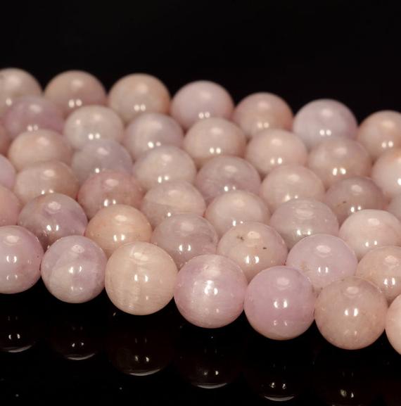 7mm Genuine Kunzite Gemstone Grade A Pink Round Loose Beads 7.5 Inch Half Strand (80005537-470)