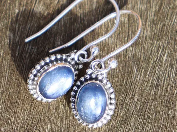 Kyanite, 925 Silver Healing Stone Earrings With Positive Healing Energy!