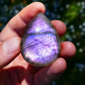 Shop Labradorite Cabochons! Purple Labradorite Cabochon, Teardrop Cab | Natural genuine stones & crystals in various shapes & sizes. Buy raw cut, tumbled, or polished gemstones for making jewelry or crystal healing energy vibration raising reiki stones. #crystals #gemstones #crystalhealing #crystalsandgemstones #energyhealing #affiliate #ad