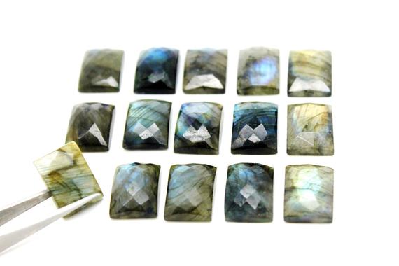 Rectangle Cabochon,labradorite Gemstone,faceted Gemstones,gemstone Cabochons,13x18mm Gemstone Cab - Aa Quality