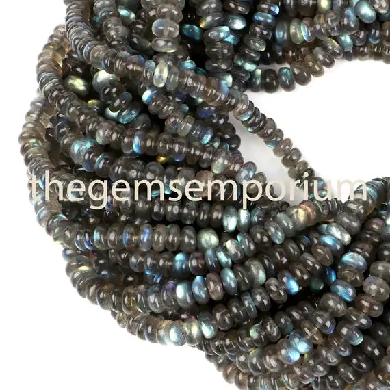 Labradorite Plain 5.5-6mm Rondelle ,labradorite Smooth Rondelle Beads, Aaa Quality Labradorite Rondelle Beads, Labradorite Beads