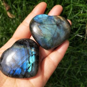 Shop Gemstone Hearts! Large Labradorite Heart 50-60mm | Natural genuine stones & crystals in various shapes & sizes. Buy raw cut, tumbled, or polished gemstones for making jewelry or crystal healing energy vibration raising reiki stones. #crystals #gemstones #crystalhealing #crystalsandgemstones #energyhealing #affiliate #ad