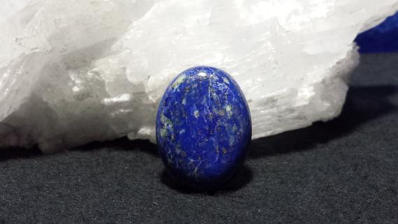 Natural 33cts. Afghanistan Lapis Lazuli Oval Cabochon 24.6mm X 18.7mm X 7.3mm Natural Semi Precious Blue Lapis Lazuli Gemstone Oval Cabochon