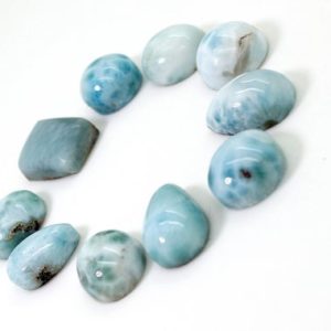 Shop Larimar Chip & Nugget Beads! Natural Larimar Cabochon – 10 pcs Chips Rock Stone Gemstone Variety Tear Drop Shape Beads for Ring Necklace Pendant Jewelry Making – PGL58 | Natural genuine chip Larimar beads for beading and jewelry making.  #jewelry #beads #beadedjewelry #diyjewelry #jewelrymaking #beadstore #beading #affiliate #ad