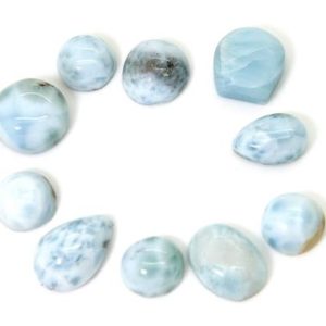 Shop Larimar Chip & Nugget Beads! Natural Larimar Cabochon – 10 pcs Chips Rock Stone Gemstone Variety Tear Drop Shape Beads for Ring Necklace Pendant Jewelry Making – PGL47 | Natural genuine chip Larimar beads for beading and jewelry making.  #jewelry #beads #beadedjewelry #diyjewelry #jewelrymaking #beadstore #beading #affiliate #ad