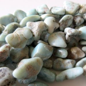 Shop Larimar Bead Shapes! Larimar Tumbles, Natural Larimar Beads, Larimar Jewelry, 12mm To 18mm Each, 17 Inch Strand, SKU-2878/1 | Natural genuine other-shape Larimar beads for beading and jewelry making.  #jewelry #beads #beadedjewelry #diyjewelry #jewelrymaking #beadstore #beading #affiliate #ad