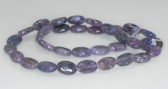 12x8mm Purple Lepidolite Gemstone Grade A Oval Loose Beads 16 Inch Full Strand (90188426-657)