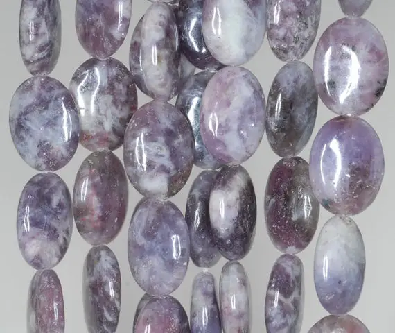 16x12mm Light Purple Lepidolite Gemstone Grade A Oval Loose Beads 16 Inch Full Strand (90187815-660)
