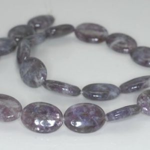 Shop Lepidolite Bead Shapes! 18X13mm Light Purple Lepidolite Gemstone Grade A Oval Loose Beads 8 inch Half Strand (90187922-660) | Natural genuine other-shape Lepidolite beads for beading and jewelry making.  #jewelry #beads #beadedjewelry #diyjewelry #jewelrymaking #beadstore #beading #affiliate #ad