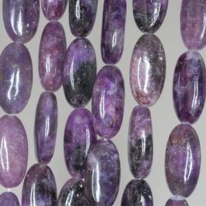 Shop Lepidolite Bead Shapes! 18X9mm Purple Lepidolite Gemstone Grade A Oval Loose Beads 15.5 inch Full Strand (90188222-659) | Natural genuine other-shape Lepidolite beads for beading and jewelry making.  #jewelry #beads #beadedjewelry #diyjewelry #jewelrymaking #beadstore #beading #affiliate #ad