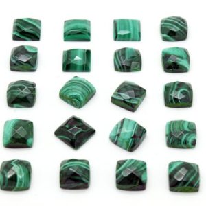Shop Malachite Stones & Crystals! Square malachite cabochons,square cabochons,faceted cabochons,faceted gems,malachite gemstone,green cabochons,AA Quality – 1 Stone | Natural genuine stones & crystals in various shapes & sizes. Buy raw cut, tumbled, or polished gemstones for making jewelry or crystal healing energy vibration raising reiki stones. #crystals #gemstones #crystalhealing #crystalsandgemstones #energyhealing #affiliate #ad