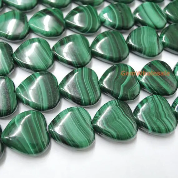10pcs 12mm Genuine Malachite Heart Shape,natural High Quality Green Gemstone Heart, High Quality Diy Beads Supply, Semi Precious Stone Heart