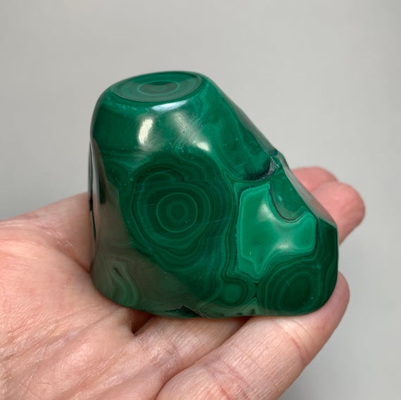 Malachite Crystal 2.2" - Polished Natural Stone - Freeform - Healing Crystal - Meditation Crystal- Collectable - Display- From Dr Congo 183g