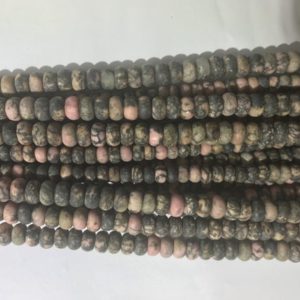 Shop Rhodonite Rondelle Beads! Matte Rhodonite Pink 6mm – 8mm Rondelle Genuine Black Line Loose Beads 15inch Jewelry Supply Bracelet Necklace Material Support Wholesale | Natural genuine rondelle Rhodonite beads for beading and jewelry making.  #jewelry #beads #beadedjewelry #diyjewelry #jewelrymaking #beadstore #beading #affiliate #ad