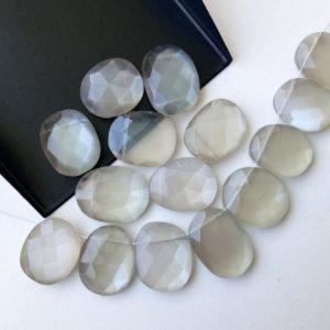 Shop Moonstone Cabochons! 15-16mm Grey Moonstone Rose Cut Cabochons, Drilled Grey Moonstone Free Form Shape Rose Cut Flat Back Cabochons, 5 Pcs – PDG275 | Natural genuine stones & crystals in various shapes & sizes. Buy raw cut, tumbled, or polished gemstones for making jewelry or crystal healing energy vibration raising reiki stones. #crystals #gemstones #crystalhealing #crystalsandgemstones #energyhealing #affiliate #ad