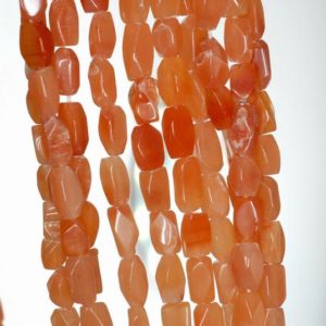 Shop Moonstone Chip & Nugget Beads! 7×4-11x5mm Orange Moonstone Gemstone Faceted Barrel Nugget Loose Beads 14 inch Full Strand (90185173-897) | Natural genuine chip Moonstone beads for beading and jewelry making.  #jewelry #beads #beadedjewelry #diyjewelry #jewelrymaking #beadstore #beading #affiliate #ad
