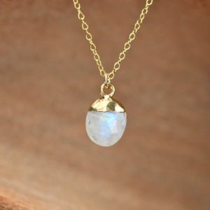 Shop Moonstone Necklaces! Moonstone necklace – june birthstone necklace – drop crystal necklace – rainbow crystal necklace – blue flash – 14k gold filled necklace | Natural genuine Moonstone necklaces. Buy crystal jewelry, handmade handcrafted artisan jewelry for women.  Unique handmade gift ideas. #jewelry #beadednecklaces #beadedjewelry #gift #shopping #handmadejewelry #fashion #style #product #necklaces #affiliate #ad