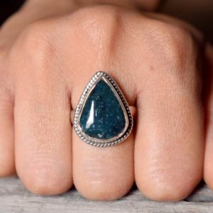Shop Moss Agate Rings! US SIZE 7.75 – Moss Agate ring , moss agate ring , 925 sterling silver , agate gemstone silver ring , women jewellery gift #B165 | Natural genuine Moss Agate rings, simple unique handcrafted gemstone rings. #rings #jewelry #shopping #gift #handmade #fashion #style #affiliate #ad