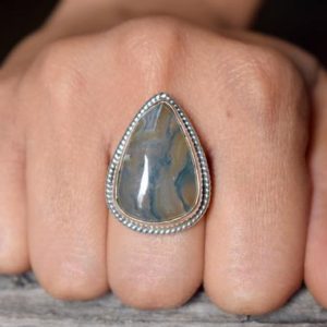 Shop Moss Agate Rings! US SIZE 6.5 – Moss Agate ring , moss agate ring , 925 sterling silver , agate gemstone silver ring , women jewellery gift #B146 | Natural genuine Moss Agate rings, simple unique handcrafted gemstone rings. #rings #jewelry #shopping #gift #handmade #fashion #style #affiliate #ad