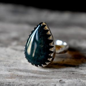 Shop Moss Agate Rings! US SIZE 6.5 – Moss Agate ring , moss agate ring , 925 sterling silver , agate gemstone silver ring , women jewellery gift #B75 | Natural genuine Moss Agate rings, simple unique handcrafted gemstone rings. #rings #jewelry #shopping #gift #handmade #fashion #style #affiliate #ad