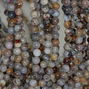 Shop Moss Agate Round Beads! 6MM Moss Agate Gemston Brown Round 6MM Loose Beads 15.5 inch Full Strand (90183529-788) | Natural genuine round Moss Agate beads for beading and jewelry making.  #jewelry #beads #beadedjewelry #diyjewelry #jewelrymaking #beadstore #beading #affiliate #ad