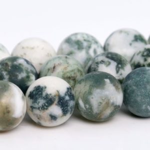 Shop Moss Agate Round Beads! Matte Moss Agate Beads Grade A Genuine Natural Gemstone Round Loose Beads 8MM 10MM Bulk Lot Options | Natural genuine round Moss Agate beads for beading and jewelry making.  #jewelry #beads #beadedjewelry #diyjewelry #jewelrymaking #beadstore #beading #affiliate #ad