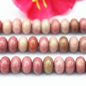 Natural Pink Rhodonite Round Beads,4x6mm 5x8mm Rhodonite Rondelle Beads,Rhodonite beads wholesale supply,15" strand | Natural genuine rondelle Rhodonite beads for beading and jewelry making.  #jewelry #beads #beadedjewelry #diyjewelry #jewelrymaking #beadstore #beading #affiliate #ad
