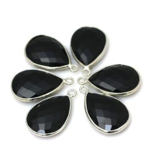 Shop Obsidian Pendants! Faceted black Obsidian drop charm,bezel pendant,jewelry supplies,gemstone pendant,teardrop pendant,black pendant with stone – AA Quality | Natural genuine Obsidian pendants. Buy crystal jewelry, handmade handcrafted artisan jewelry for women.  Unique handmade gift ideas. #jewelry #beadedpendants #beadedjewelry #gift #shopping #handmadejewelry #fashion #style #product #pendants #affiliate #ad