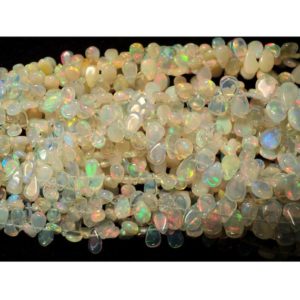Shop Briolette Beads! 3×5-5x7mm Beautiful Ethiopian Welo Opal Plain Pear Shaped Briolettes, Ethiopian Opal Plain Pear For Jewelry (15Pcs To 30Pcs Options) | Natural genuine other-shape Gemstone beads for beading and jewelry making.  #jewelry #beads #beadedjewelry #diyjewelry #jewelrymaking #beadstore #beading #affiliate #ad