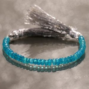 Shop Opal Rondelle Beads! Paraiba Opal Beads, Ethiopian Blue Opal Beads, Opal Rondelle Beads, Blue Opal Smooth Beads, Opal Gemstone Beads, Opal Jewelry Making Beads | Natural genuine rondelle Opal beads for beading and jewelry making.  #jewelry #beads #beadedjewelry #diyjewelry #jewelrymaking #beadstore #beading #affiliate #ad