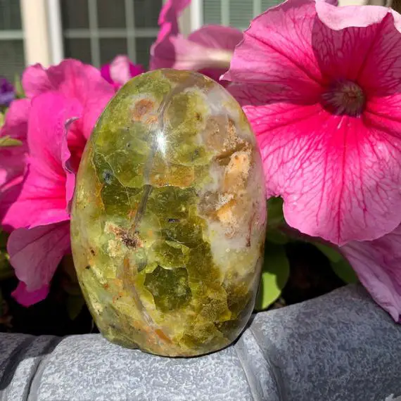 3" Green Opal Freeform - Self-standing Crystal - Polished - Meditation Stone - Healing Crystal - Display - Decor- Gift- From Madagascar 241g