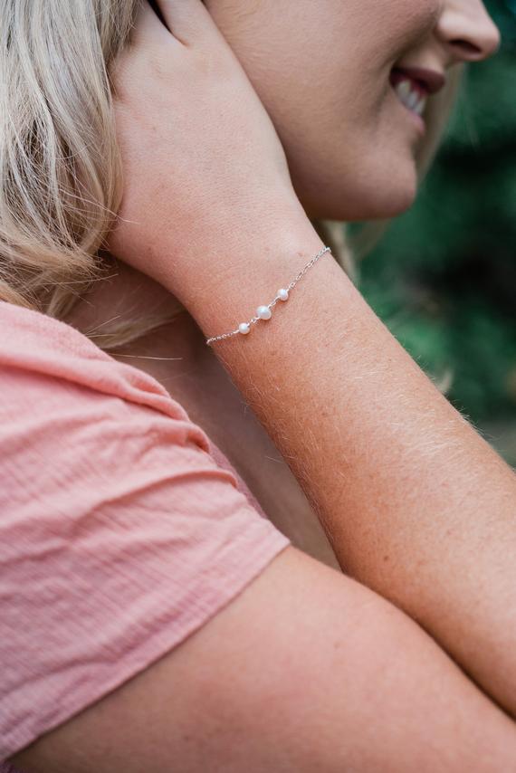 Freshwater Pearl Bracelet. Bracelets For Women. Beaded Bracelets. Simple Bracelets. Bohemian Bracelet. June Birthstone Bracelet.