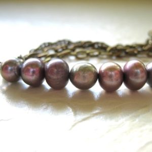 Shop Pearl Bracelets! Peacock Freshwater Pearl Beaded Chain Bracelet Jewelry, Handmade in USA | Natural genuine Pearl bracelets. Buy crystal jewelry, handmade handcrafted artisan jewelry for women.  Unique handmade gift ideas. #jewelry #beadedbracelets #beadedjewelry #gift #shopping #handmadejewelry #fashion #style #product #bracelets #affiliate #ad