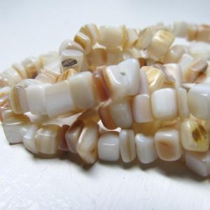 Shop Pearl Chip & Nugget Beads! Shell Pearl Beads 5 x 3mm Lustrous Smooth Natural Multi Mix Square Chips – 8 inch Strand | Natural genuine chip Pearl beads for beading and jewelry making.  #jewelry #beads #beadedjewelry #diyjewelry #jewelrymaking #beadstore #beading #affiliate #ad