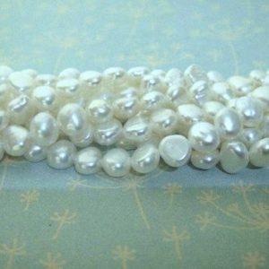 Shop Pearl Chip & Nugget Beads! AAA+ White Nugget Baroque  Freshwater Pearls, 5-6mm SMALL, Luxe Beads for Brides, Wholesale Pearl, 1/2 strand and Full strands | Natural genuine chip Pearl beads for beading and jewelry making.  #jewelry #beads #beadedjewelry #diyjewelry #jewelrymaking #beadstore #beading #affiliate #ad