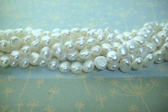 Aaa+ White Nugget Baroque  Freshwater Pearls, 5-6mm Small, Luxe Beads For Brides, Wholesale Pearl, 1/2 Strand And Full Strands