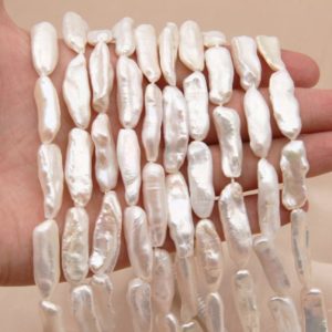 Shop Pearl Beads! Freshwater Pearl Charms Beads,Length Pillar White Beads,Center Drilled Pearl Beads,High Quality Wedding Pearls Beads,Pearl Jewelry Beads. | Natural genuine beads Pearl beads for beading and jewelry making.  #jewelry #beads #beadedjewelry #diyjewelry #jewelrymaking #beadstore #beading #affiliate #ad