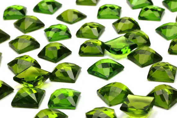 Large Green Peridot Cabochon,square Cut Cabochon,square Stone,faceted Cabochons,wholesale Diy Supplies,jewelry Making Craft - Aa Quality