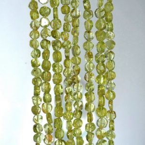Shop Peridot Chip & Nugget Beads! 4mm Peridot Gemstone Grade A Green Flat Round Nugget Loose Beads 14 inch Full Strand (90184955-899) | Natural genuine chip Peridot beads for beading and jewelry making.  #jewelry #beads #beadedjewelry #diyjewelry #jewelrymaking #beadstore #beading #affiliate #ad