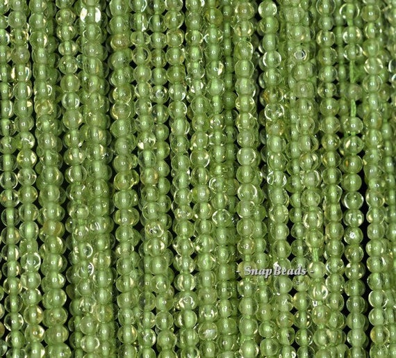 2mm Peridot Gemstone Green Grade Aa Round Loose Beads 14.5 Inch Full Strand (90187200-95)