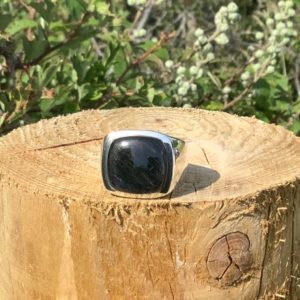Mens' Gemstone Silver Ring, Pietersite Ring, Gift For Husband, Boyfriend or Father | Natural genuine Pietersite rings, simple unique handcrafted gemstone rings. #rings #jewelry #shopping #gift #handmade #fashion #style #affiliate #ad