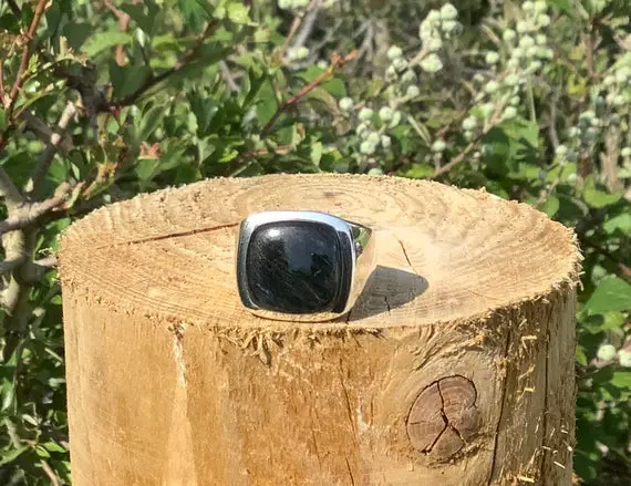 Mens' Gemstone Silver Ring, Pietersite Ring, Gift For Husband, Boyfriend Or Father