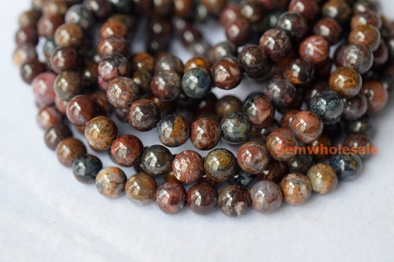 15.5" 4mm/6mm Pietersite Round Beads, High Quality Brown Yellow Black Color Round Beads, Small Natural Pietersite Round Beads Ygy