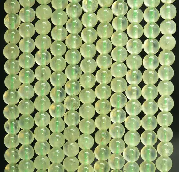 6mm Prehnite Gemstone Green Grade Aaa Round Loose Beads 15.5 Inch Full Strand (80007376-a258)