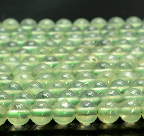 6mm Prehnite Gemstone Green Grade Aaa Round Beads 15.5 Inch Full Strand (80007376-a258)