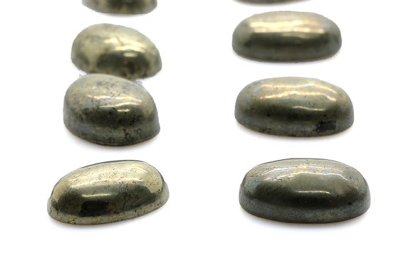 Clearance Sale - Oval Pyrite Smooth Cabochon,gemstones Cabochons,calibrated Cabochons,gray Cabochon,iron Pyrite Gemstone,oval Gemstone