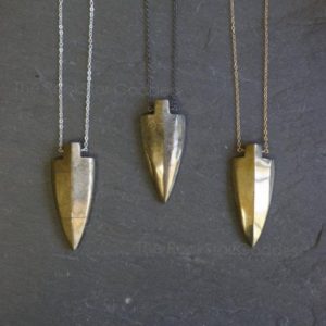 Shop Pyrite Jewelry! Arrowhead Necklace / Pyrite Jewelry / Pyrite Pendant / Pyrite Necklace / Pyrite / Arrowhead / Gold Pyrite Necklace / Silver Pyrite Necklace | Natural genuine Pyrite jewelry. Buy crystal jewelry, handmade handcrafted artisan jewelry for women.  Unique handmade gift ideas. #jewelry #beadedjewelry #beadedjewelry #gift #shopping #handmadejewelry #fashion #style #product #jewelry #affiliate #ad