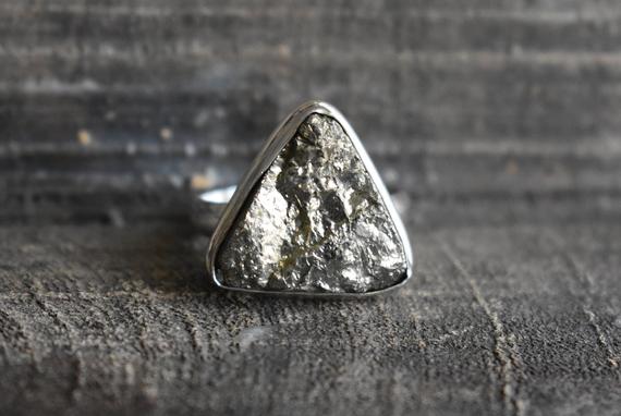 Natural Pyrite Druzy Ring,golden Pyrite Ring,natural Pyrite Druzy Ring,pyrite Ring,pyrite Gemstone Ring,925 Silver Ring,gemstone Ring
