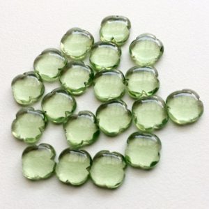 Shop Quartz Cabochons! 15mm Green Hydro Quartz Fancy Floral Cabochons, Green Hydro Quartz Clover Shape For Jewelry, Green Hydro Quartz (3Pcs To 6Pcs Options) | Natural genuine stones & crystals in various shapes & sizes. Buy raw cut, tumbled, or polished gemstones for making jewelry or crystal healing energy vibration raising reiki stones. #crystals #gemstones #crystalhealing #crystalsandgemstones #energyhealing #affiliate #ad